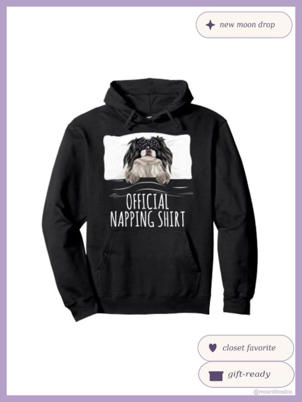 Japanese Chin Dog Lover Pullover Hoodie Classic Fit Long Sleeve